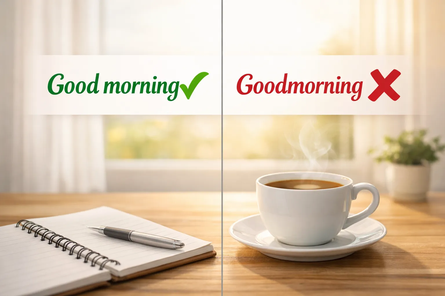 is good morning one word or two