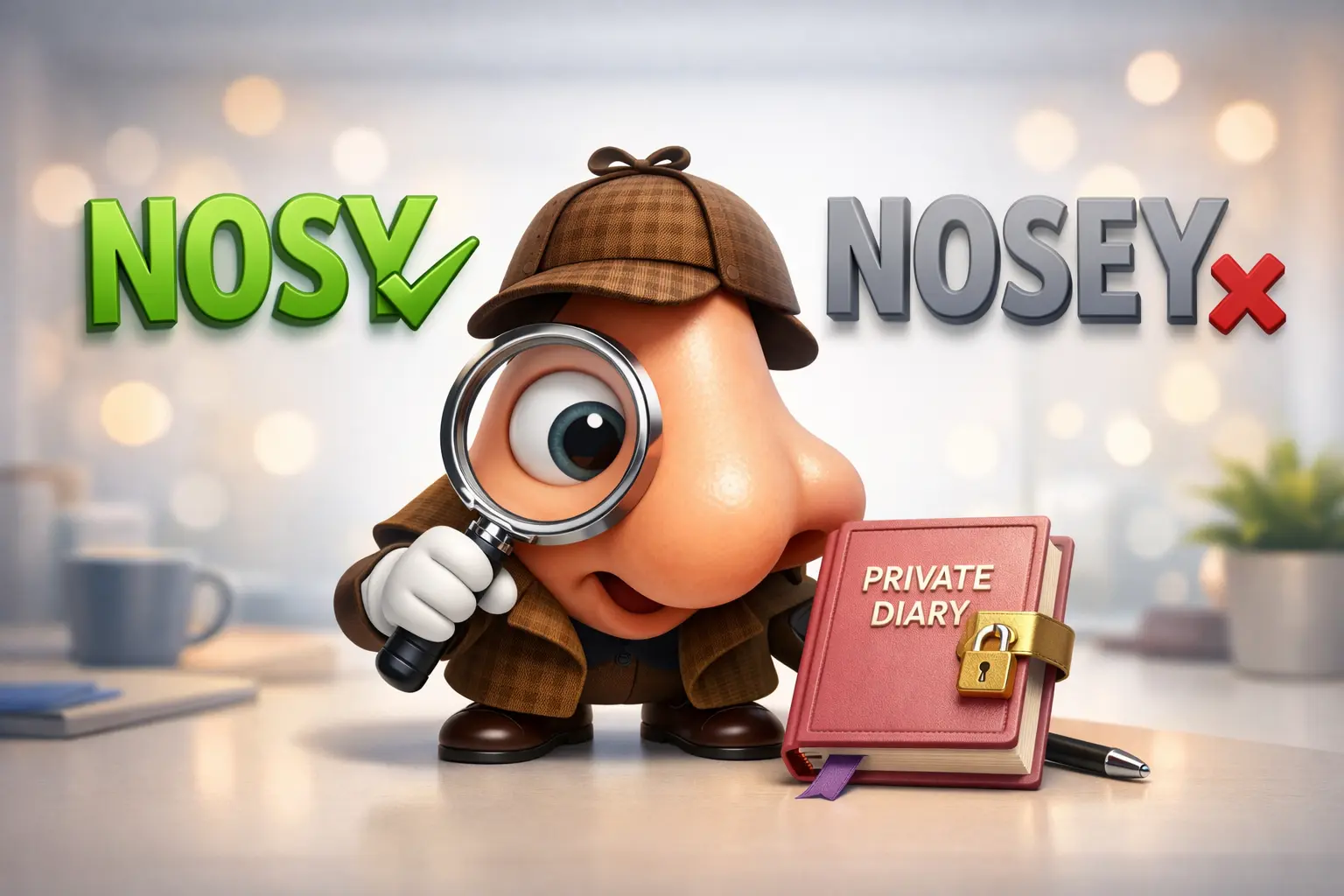 nosey or nosy