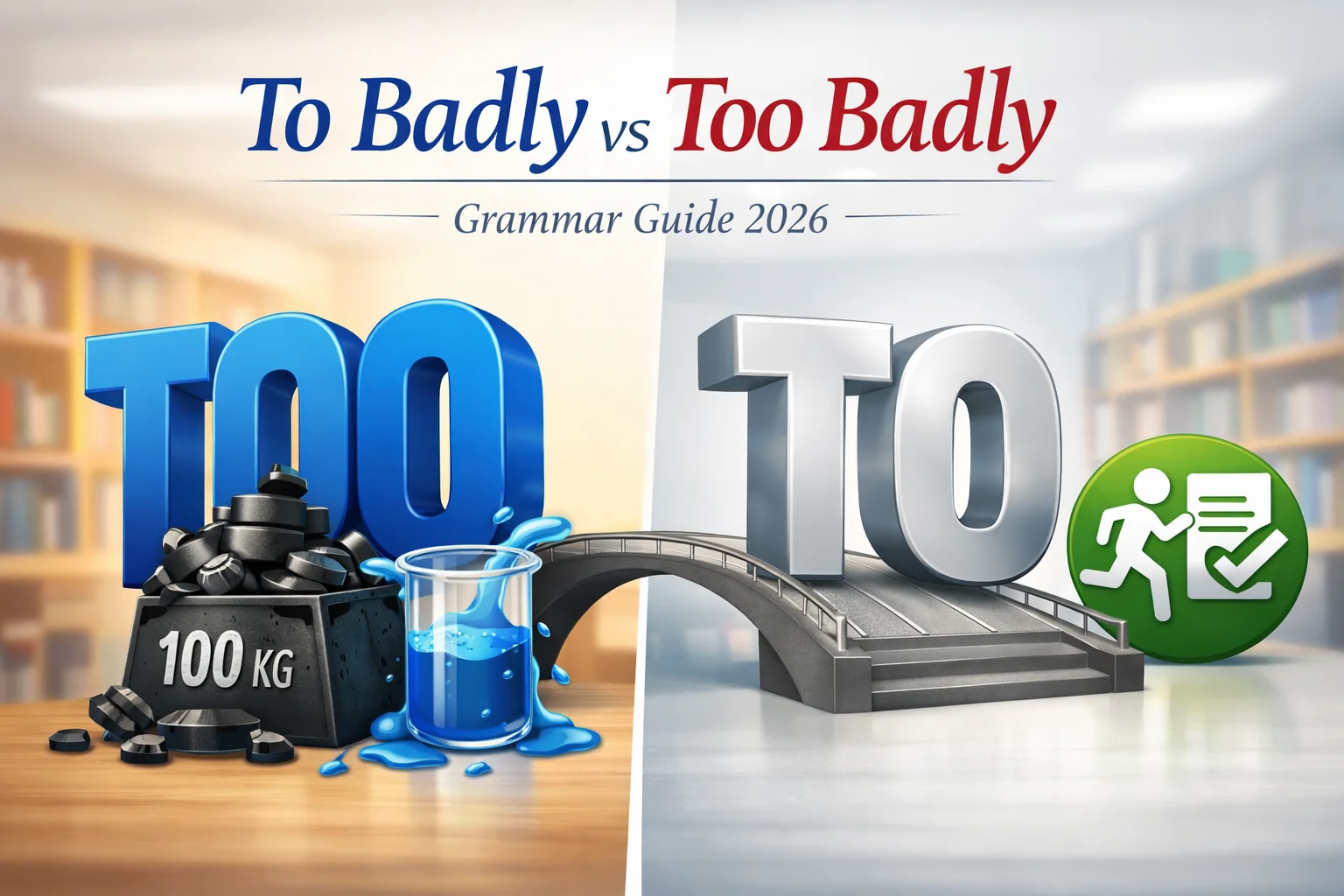 to badly or too badly