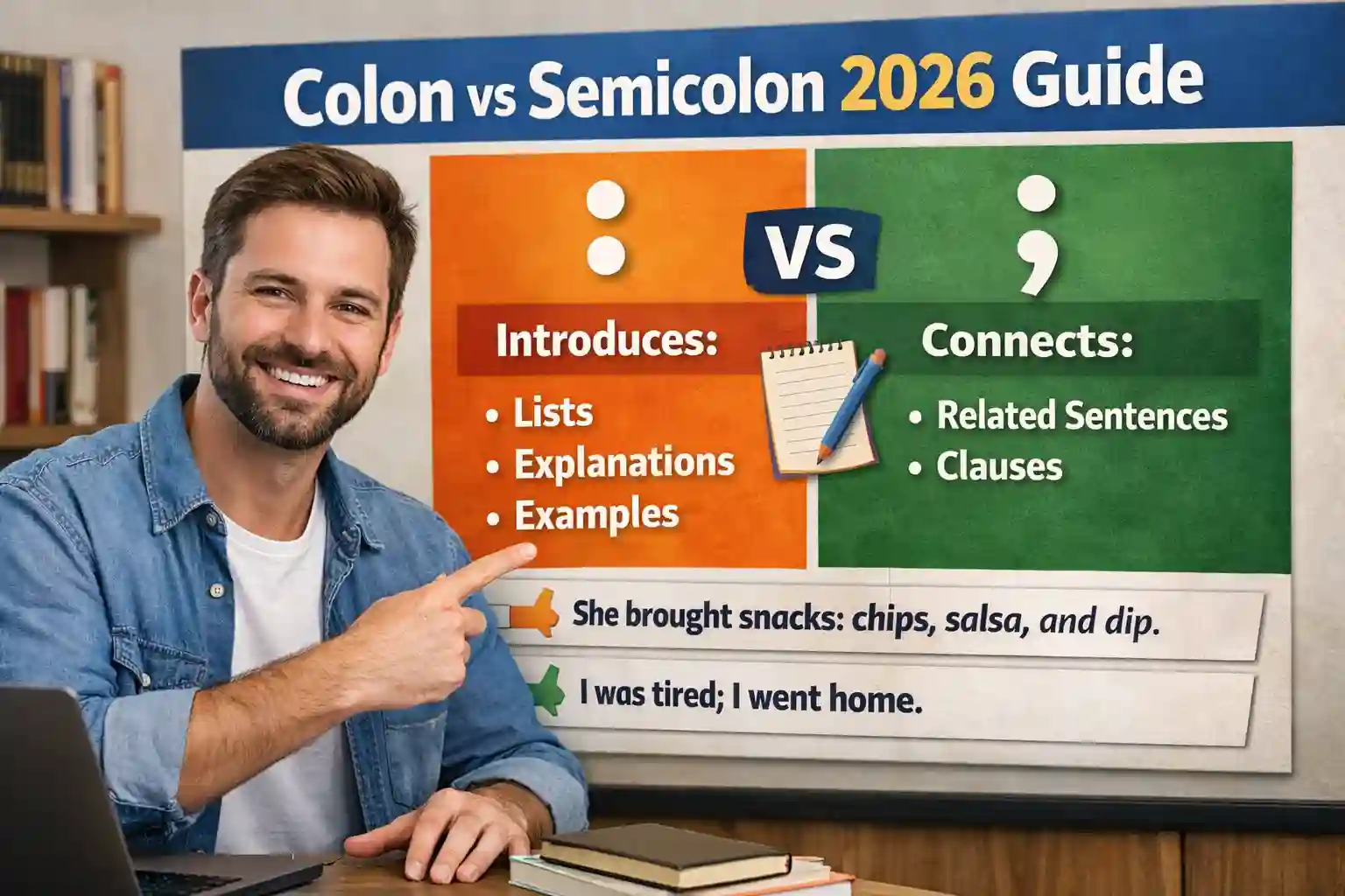 Colon vs Semicolon