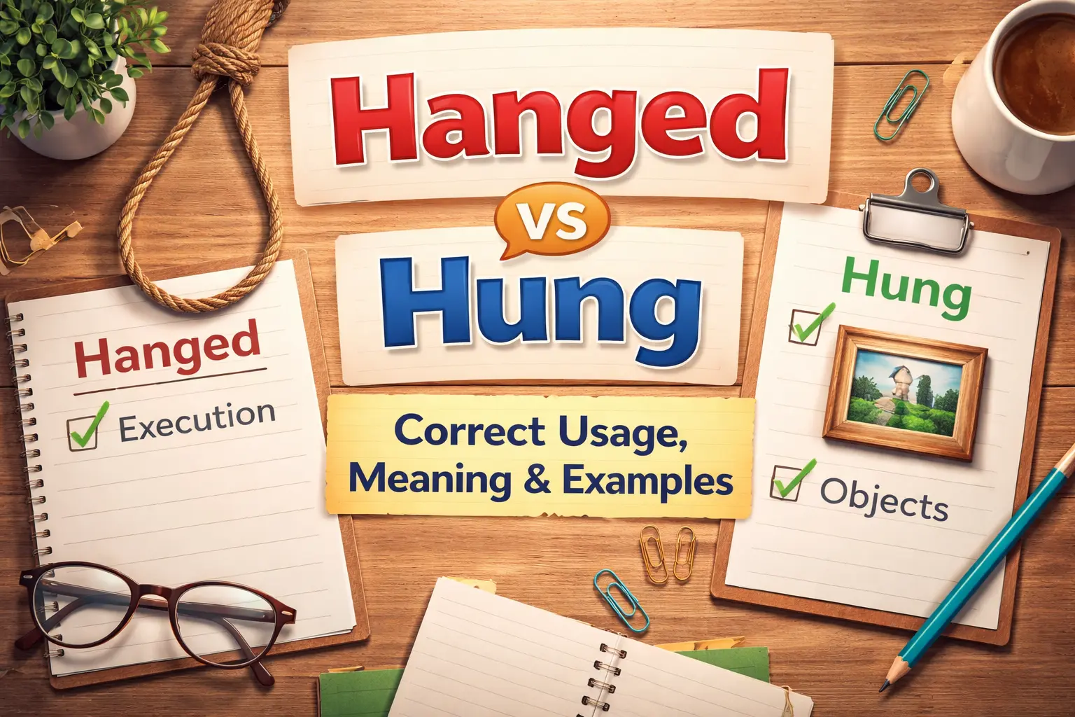 Hanged vs Hung