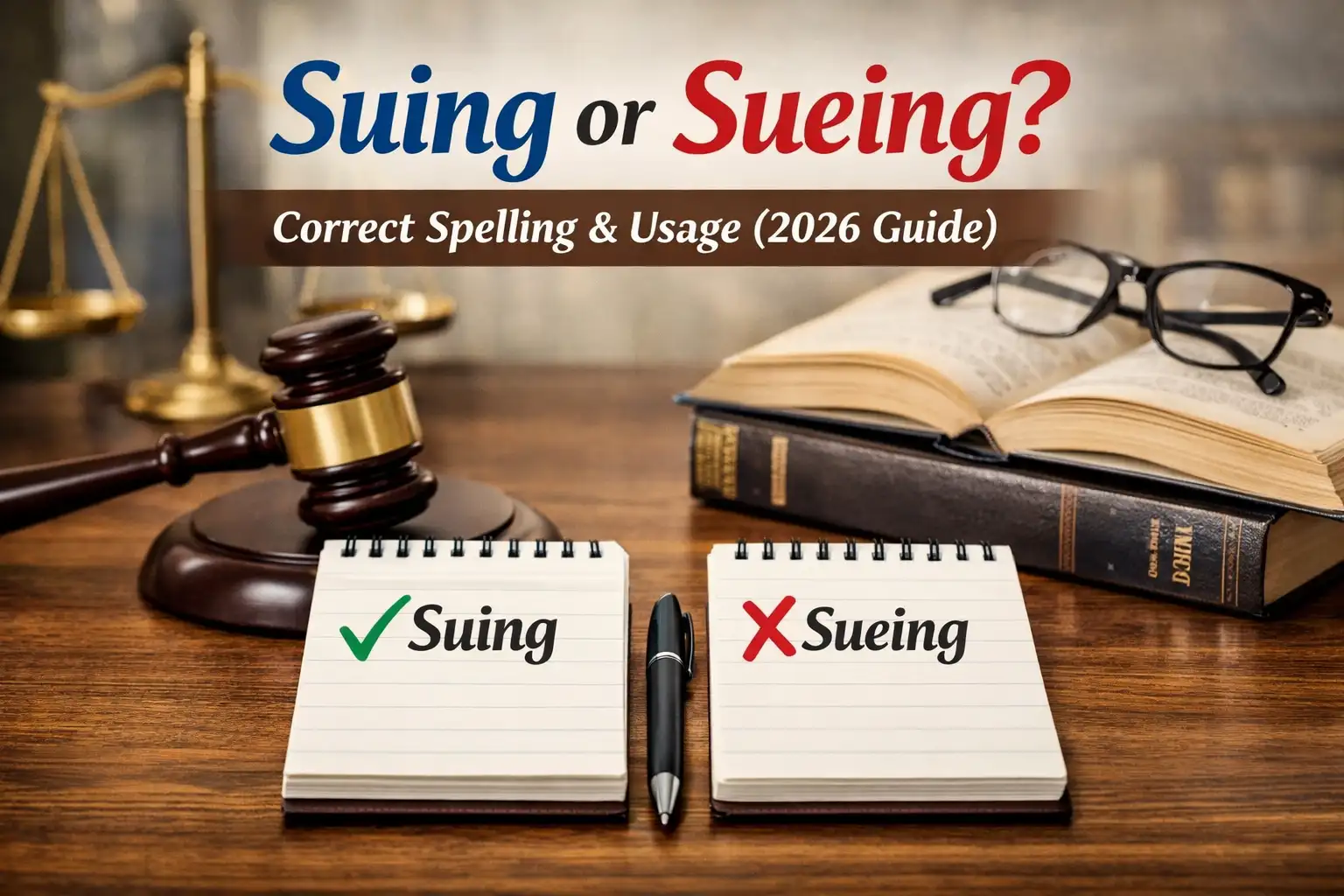 Suing or Sueing