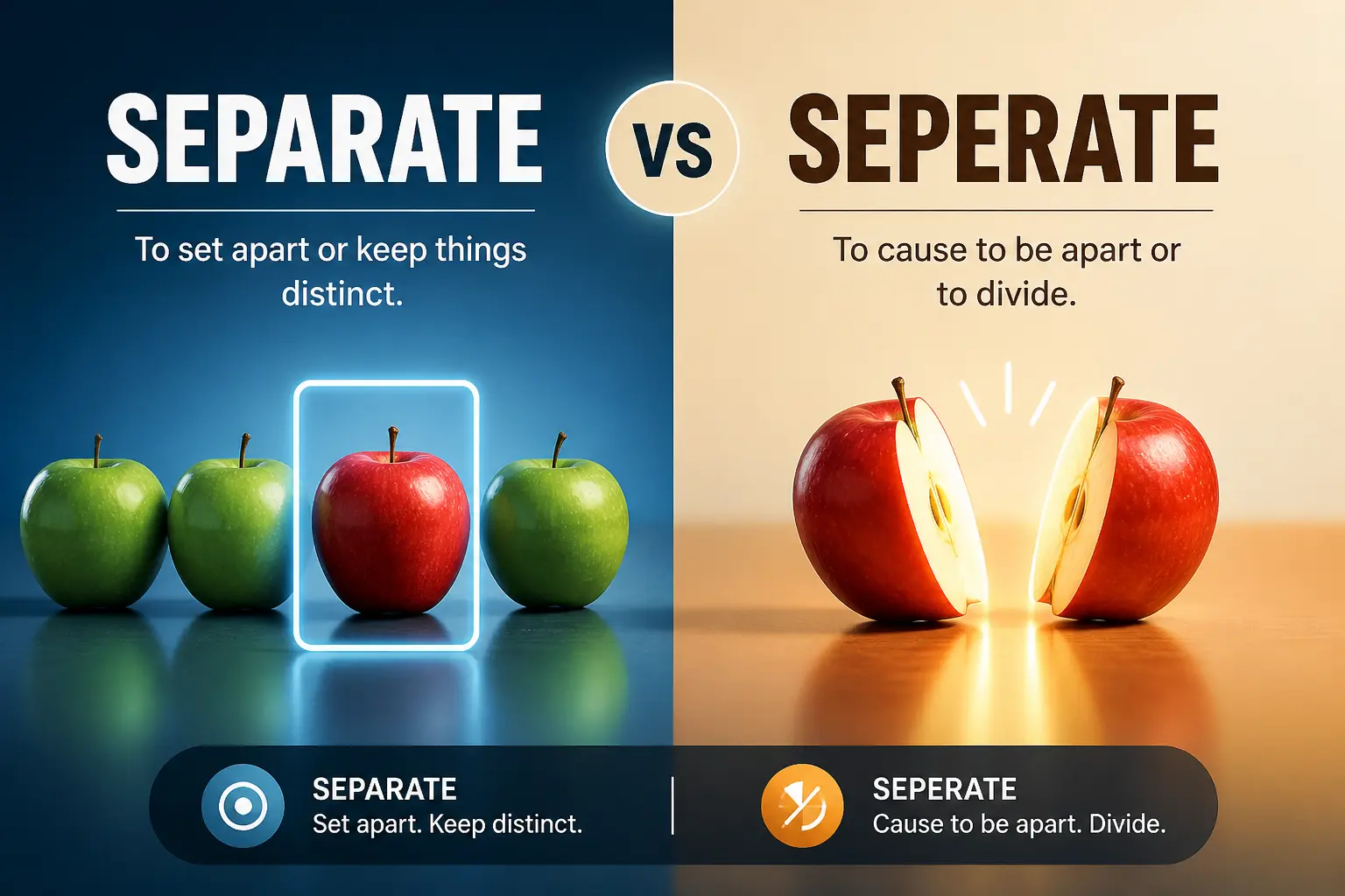 Separate or Seperate
